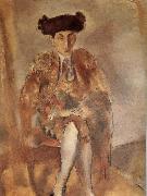 Jules Pascin Portrait of  FeleXidehabao wearing matador-s dress painting